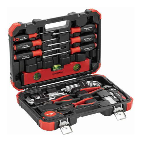 Gedore red Werkzeugs-Satz, Set 43-teilig, gefüllt, Werkzeug für Hand- und Heimwerker, im Kunststoffkoffer, R38003043