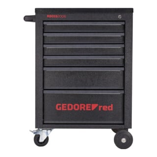 Gedore Red Werkzeugwagen MECHANIC R69003000 mit 6 Schubladen R20152006 + Sortiment R21010002 166-teilig