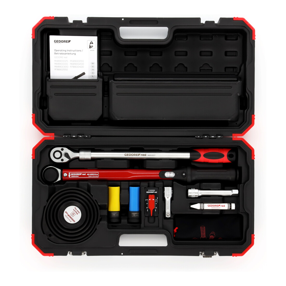Gedore Red wielmontageset 1/2 inch 40 - 200 Nm 11-delig R68903011