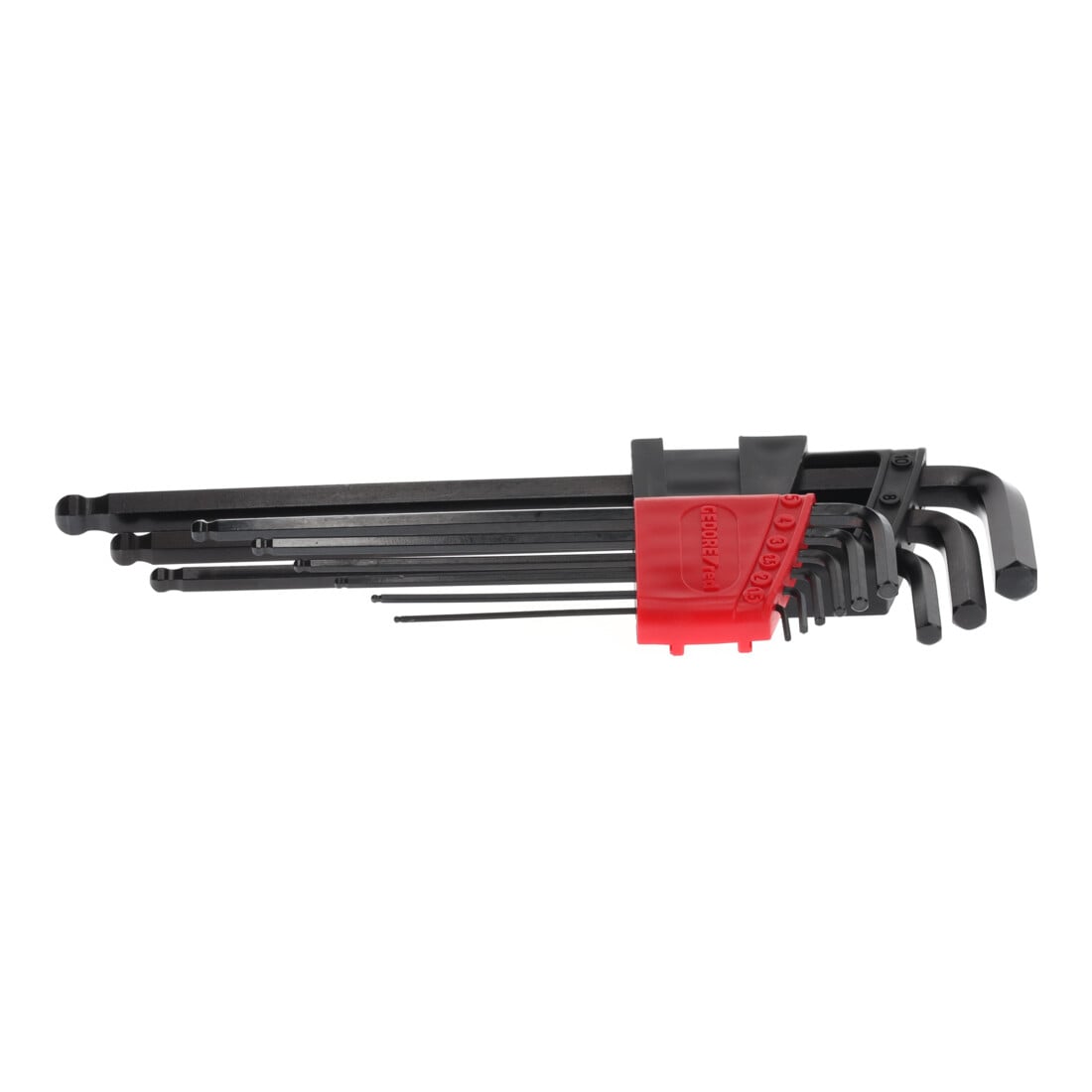 Gedore red Winkelschraubendreher-Satz 9-teilig, lang, für Innensechskant-Schrauben, Kugelkopf, SW 1,5-10 mm, R36675009