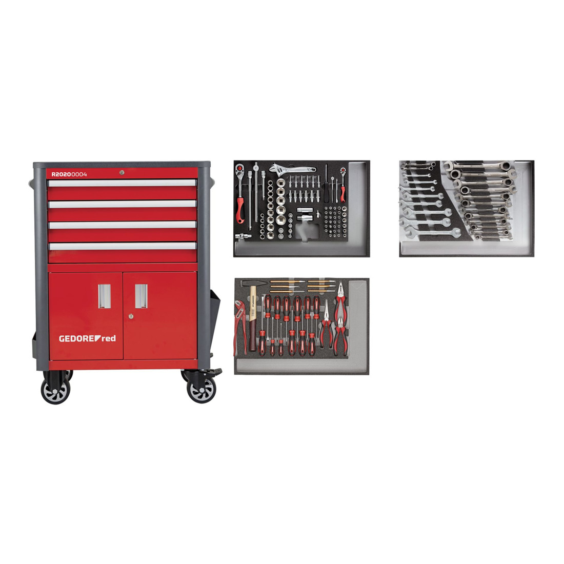 Gedore Red Wkz.Satz i.Wks.Wagen WINGMAN red 129tlg