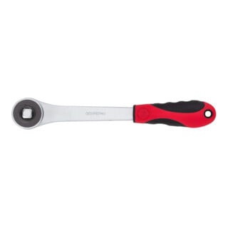 Gedore red Zahnradknarre mit ergonomischem 2K-Griff, Grobverzahnt mit 30 Zähnen, 1/2 Zoll, Rot/Schwarz