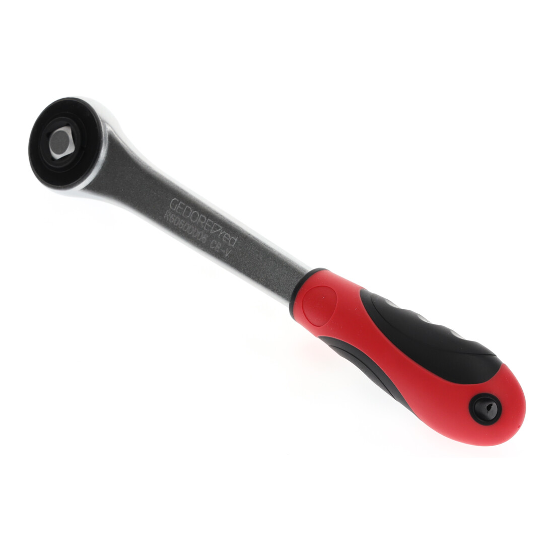 Gedore red Zahnradknarre mit ergonomischem 2K-Griff, Grobverzahnt mit 30 Zähnen, 1/2 Zoll, Rot/Schwarz