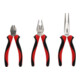 Gedore red Zangen-Satz, Werkzeug-Set mit Kombinationszange/Seitenschneider/Flachrundzange, R28002003