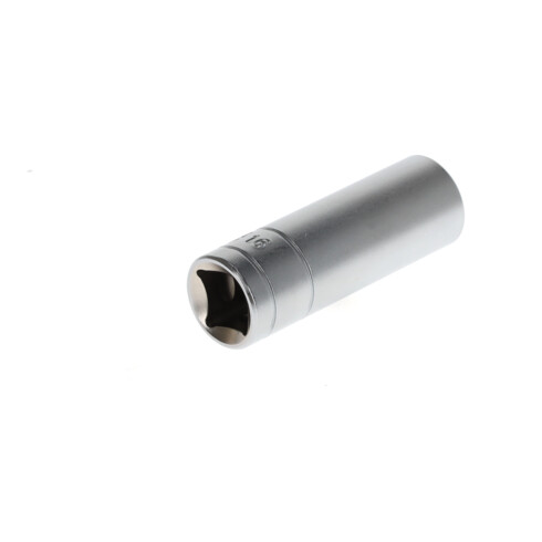Gedore red Zündkerzeneinsatz, 1/2" 12,5 mm, SW 16 mm, handbetätigt, 65 mm lang, matt verchromt, für Zündkerzen, R61021612