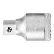 Gedore Reduzierstück, 1/2 Zoll auf 3/8 Zoll, Für handbetätigte Steckschlüsseleinsätze mit Vierkantantrieb, Kugelarretierung, Vanadium-Stahl 31CrV3-1