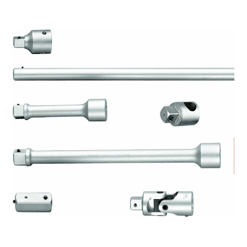 Gedore Reduzierstuk, 1 inch naar 3/4 inch, voor handbediende dopsleutelbits met vierkante aandrijving, penborging, vanadiumstaal 31CrV3
