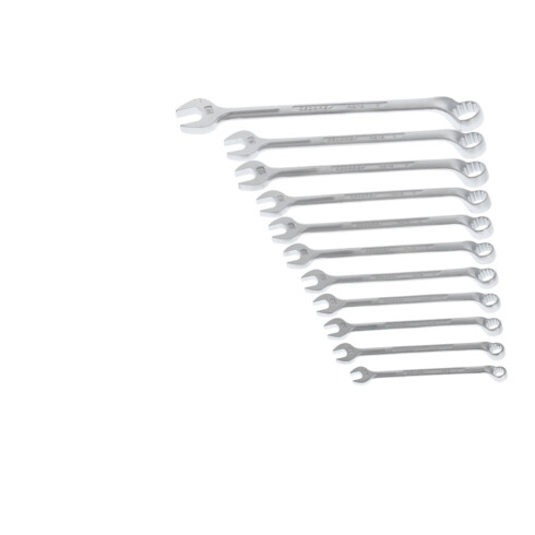 Gedore Ring-Maulschlüssel-Satz, 11-teilig, SW 8-22 mm, gekröpft, 12-kant, UD-Profil, Schraubenschlüssel Set, 1 B-011