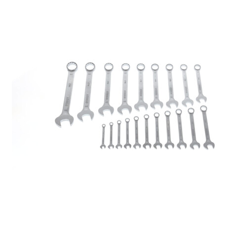 Gedore Ring-Maulschlüssel-Satz, 20-teilig, SW 8-32 mm, 15° abgewinkelt, 12-kant, UD-Profil, Schraubenschlüssel Set, 7-020