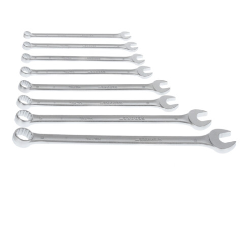Gedore Ring-Maulschlüssel-Satz, 8-tlg, lang, SW 8-19 mm, abgewinkelt, 12-kant, UD-Profil, Schraubenschlüssel Set, 7 XL-080