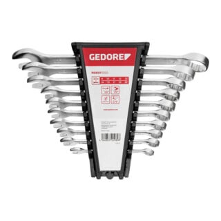 Gedore Ringmaulschlüssel-Satz DIN3113A 8-22mm 10-teilig im Halter GedoreRED