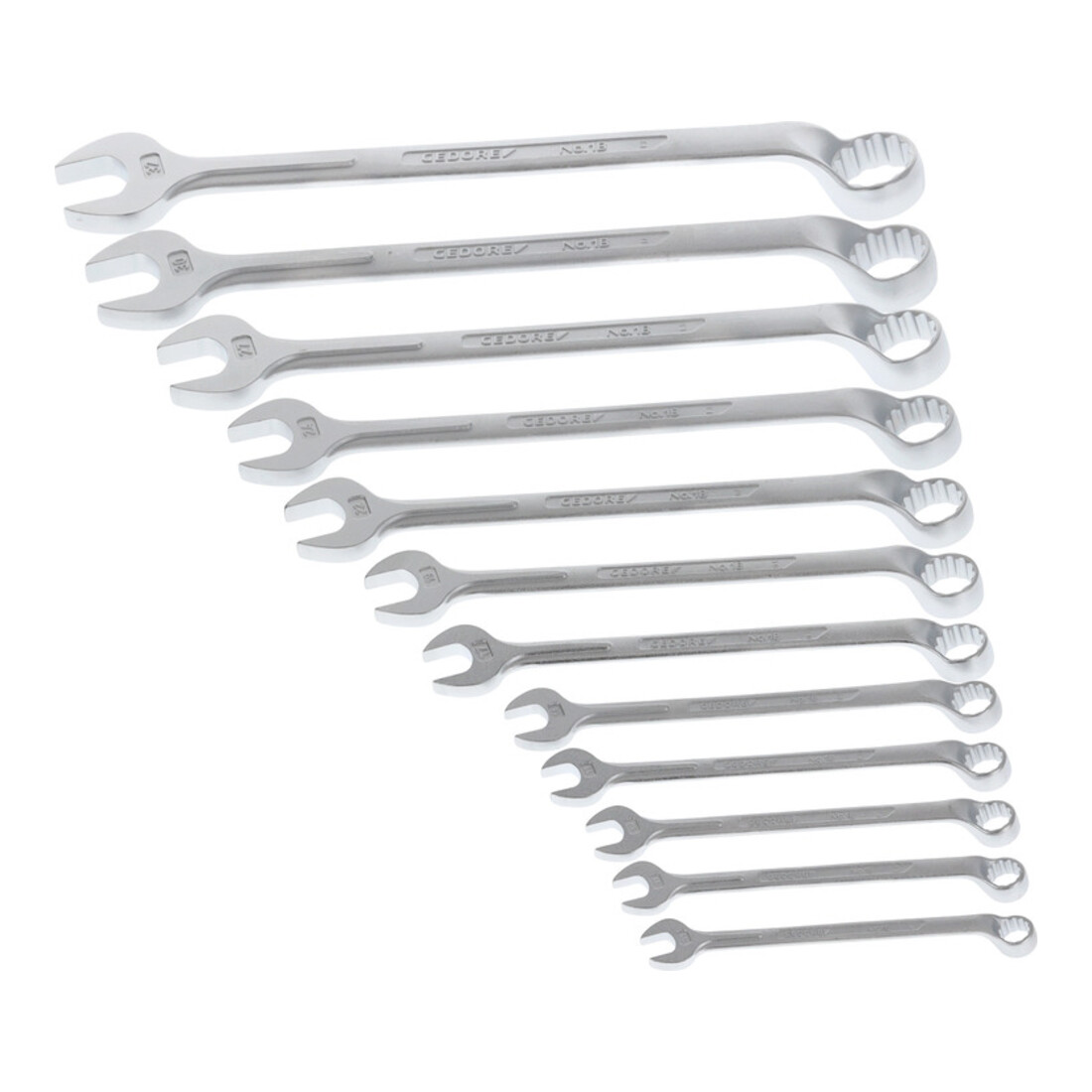 Gedore ringsteeksleutelset 12-delig, 10-32 mm, ringzijde 10° verzet