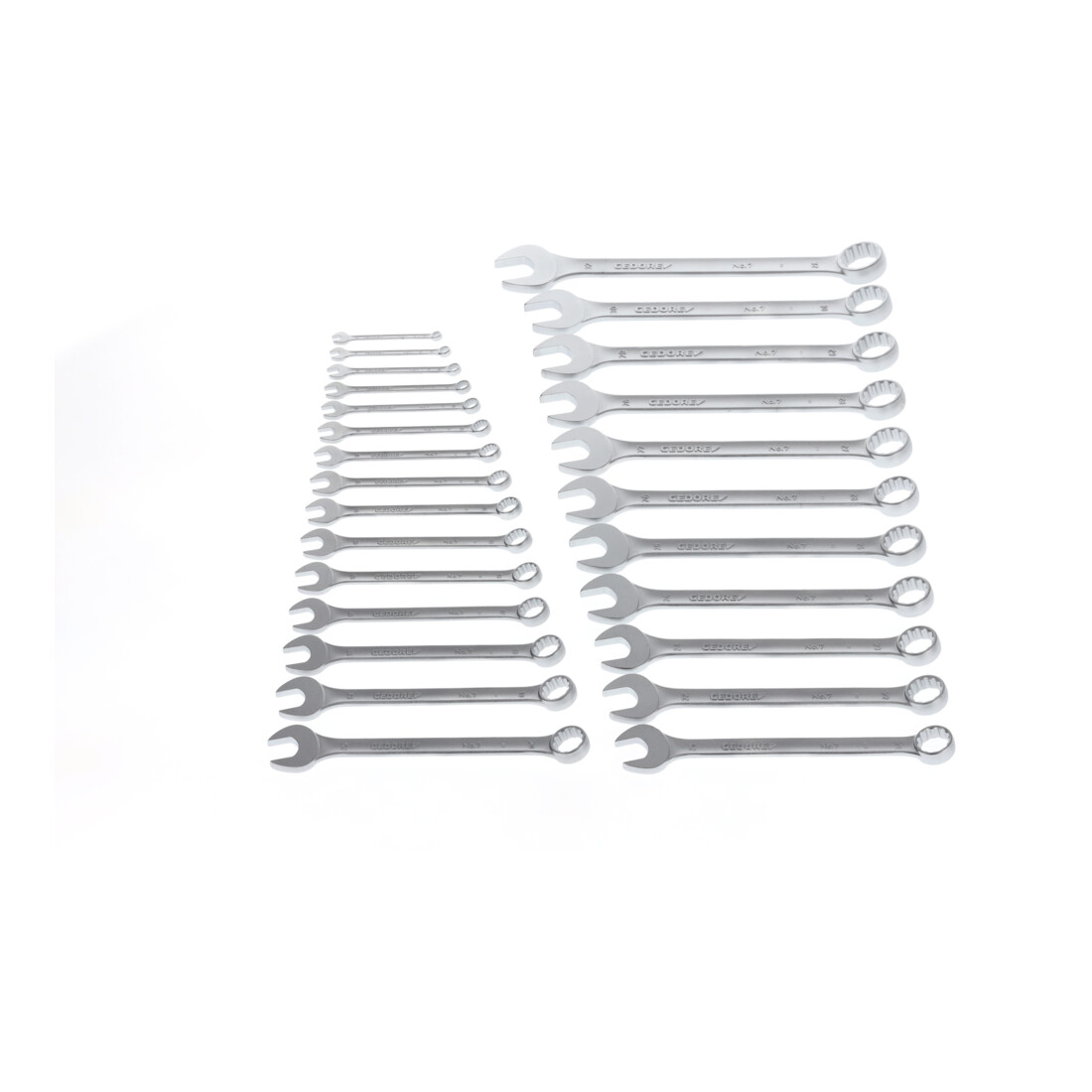 Gedore ringsteeksleutelset 26-delig, 6-32 mm, ringzijde 15° gehoekt