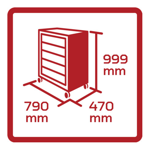 GEDORE rouge Servante d’atelier GEDMaster 7 tiroirs, R20202207
