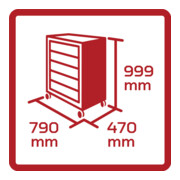 GEDORE rouge Servante d’atelier GEDMaster 7 tiroirs, R20202207-4