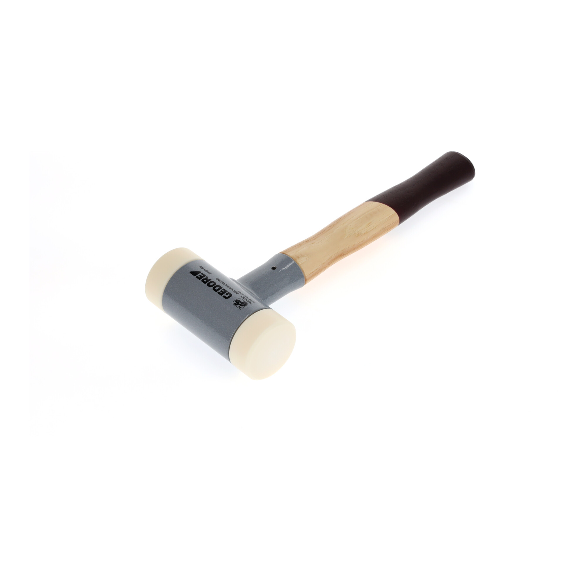 Gedore Rückschlagfreier Schonhammer, Ø 60 mm, Hickorystiel, Austauschbare Polyamid-Köpfe