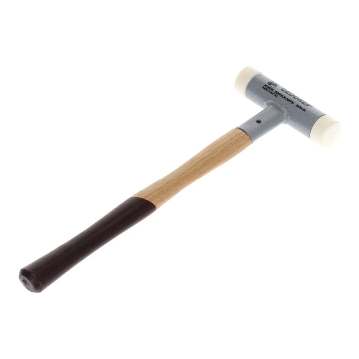 Gedore Rückschlagfreier Schonhammer, Ø 25 mm, Hickorystiel, Austauschbare Polyamid-Köpfe