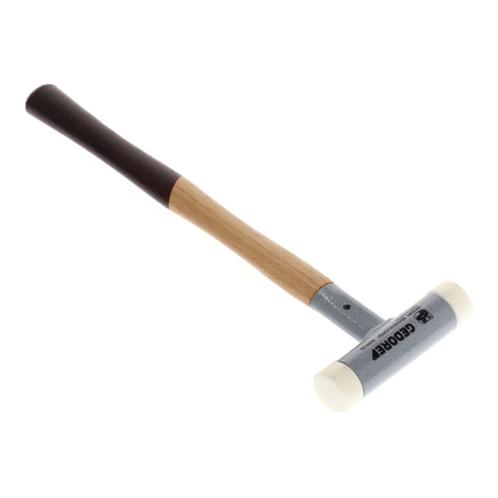 Gedore Rückschlagfreier Schonhammer, Ø 25 mm, Hickorystiel, Austauschbare Polyamid-Köpfe