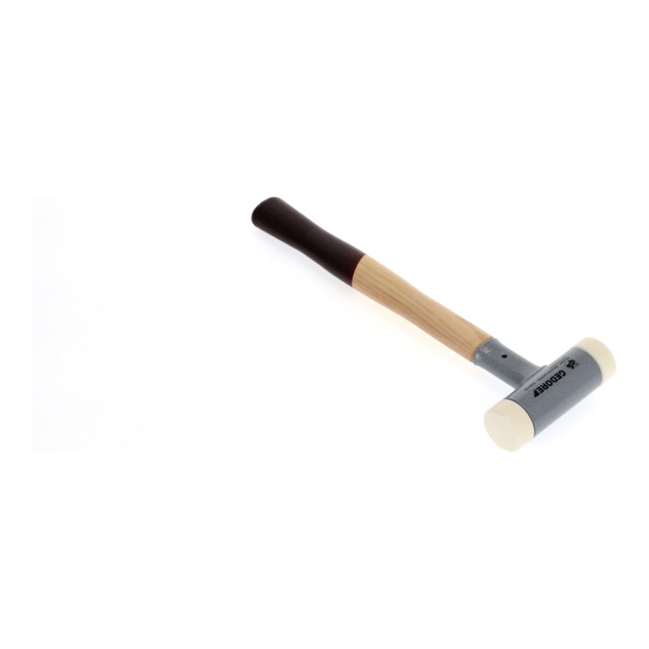 Gedore Rückschlagfreier Schonhammer, Ø 35 mm, Hickorystiel, Austauschbare Polyamid-Köpfe