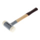 Gedore Rückschlagfreier Schonhammer, Ø 50 mm, Hickorystiel, Austauschbare Polyamid-Köpfe