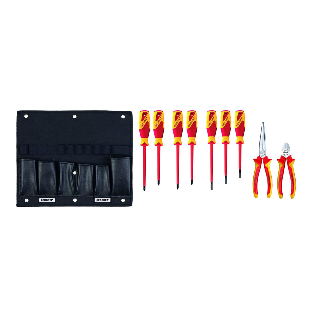 Gedore S 1100 W-002 VDE Pinze e cacciaviti VDE set per scheda utensili ET-1100 W