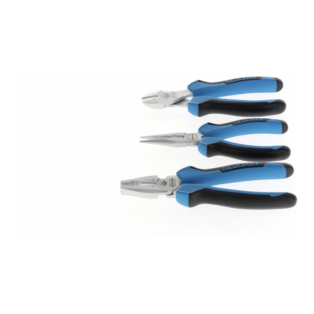 Gedore S 8003 JC Set pinze KBZ.SEITS.FLARU. 3K 3 pezzi