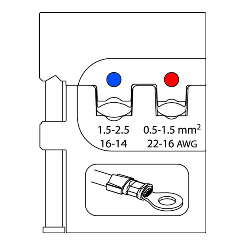 Gedore S 8140 J Crimp-Zangen-Set INDUSTRIAL 4-teilig