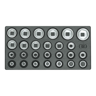 Gedore Satz Steckschlüsseleinsätze 1/2", 6-kant, in 1/3 ES-Modul