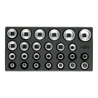 Gedore Satz Steckschlüsseleinsätze 1/2", UD-Profil, in 1/3 ES-Modul