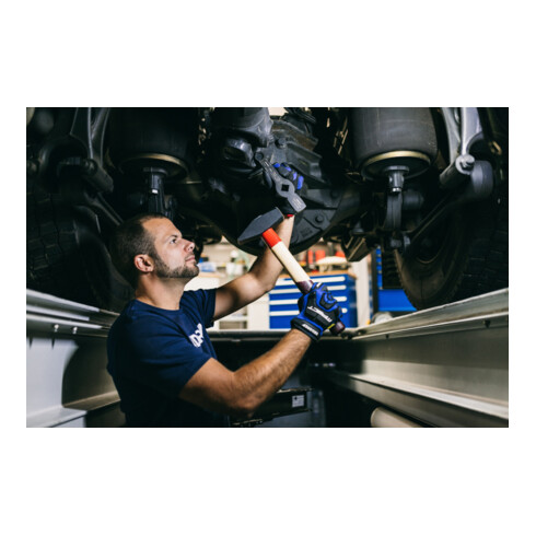 Gedore Schlosserhammer mit Hickorystiel, mit Stielschutz, englische Form