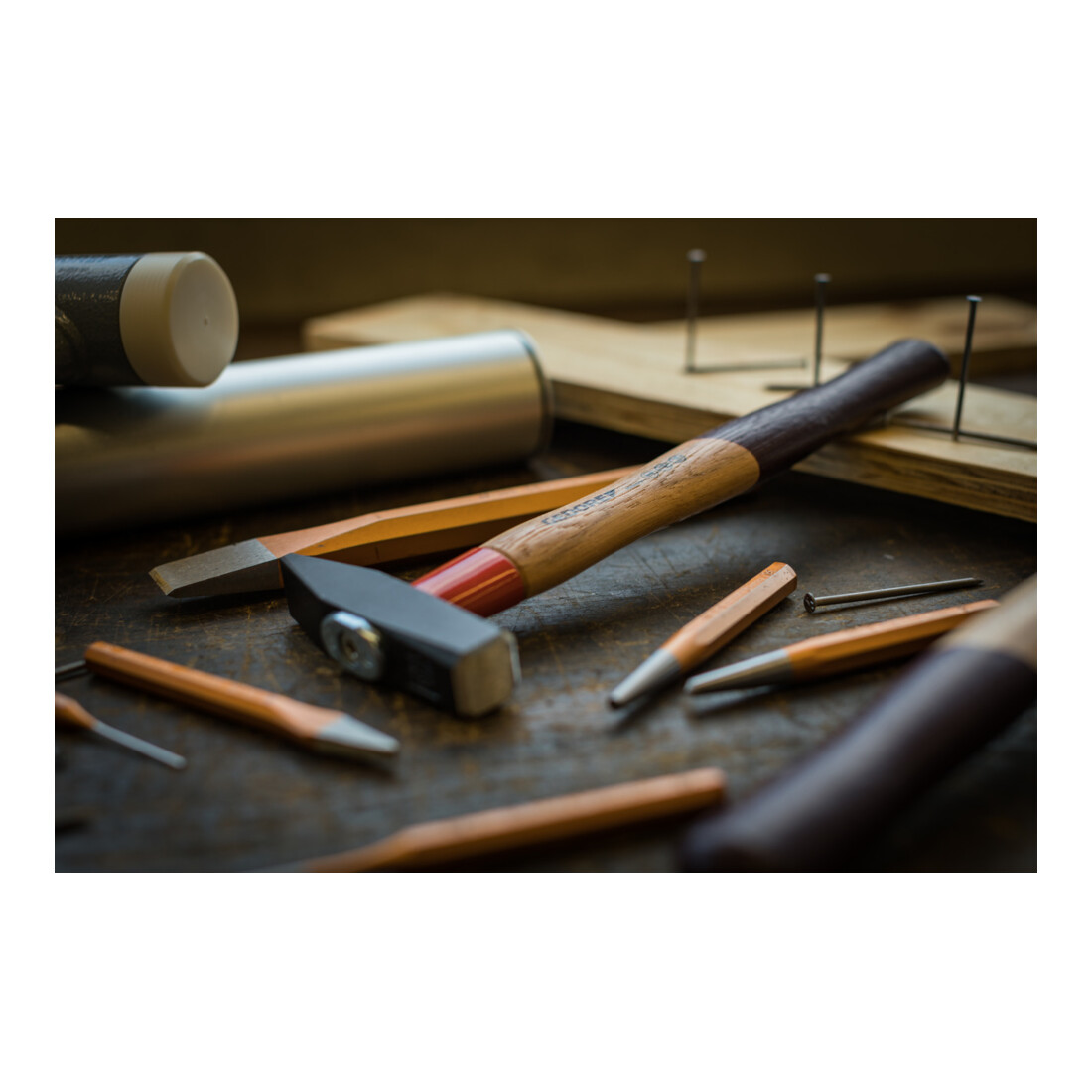 Gedore Schlosserhammer mit Hickorystiel, mit Stielschutz