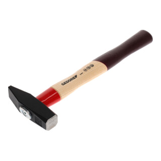 Gedore Schlosserhammer, 600 Gramm, Mit ROTBAND-PLUS Stielbefestigung, Standard-Eschenholz, Geschmiedeter Hammerkopf