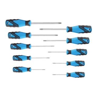 Gedore Schraubendreher-Set 10-teilig, Schraubenzieher-Satz für Innen-TX Schrauben, 3-Komponenten-Griff, Werkzeug, 2163 TX-010