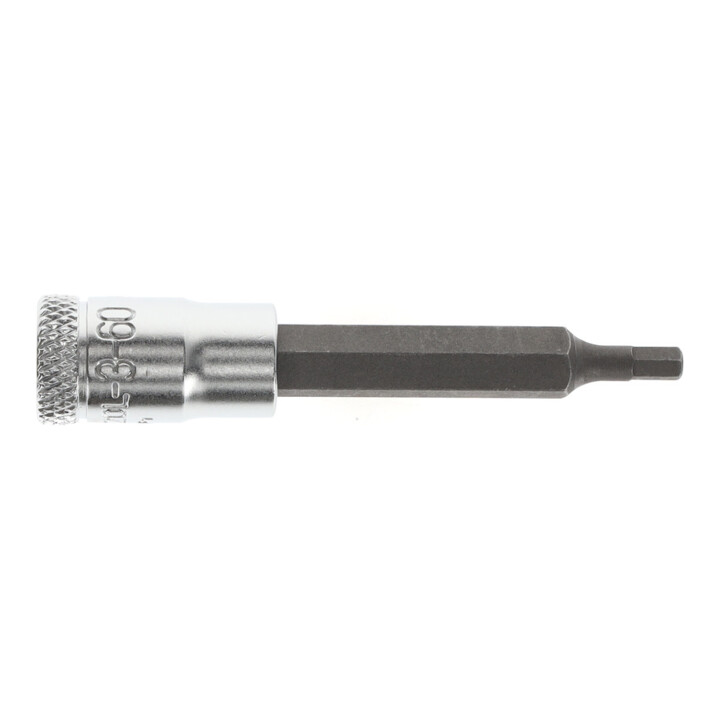 Gedore Schraubendrehereinsatz Bit Innensechskant, lang, SW 3 mm, 1/4" 6,3 mm, Schraubenziehereinsatz, Werkzeug, IN 20 L3-60