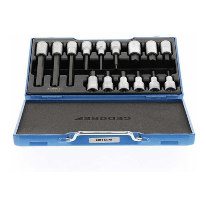 Gedore schroevendraaierset 1/2" 15 delig inbus 5-17 mm