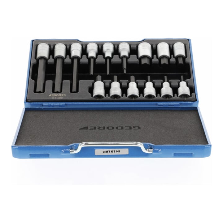 Gedore schroevendraaierset 1/2" 15 delig inbus 5-17 mm