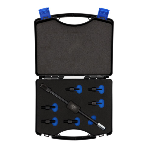 Gedore Set adattatori filettati con martello scorrevole, per applicazioni 1 foro, 6 adattatori M10-M4 a M10-M12, 1.81/K-1