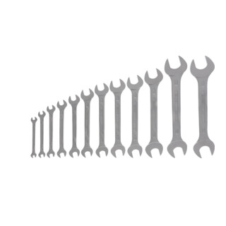 Gedore Set chiavi a bocca doppie, 12 pz, 6-34 mm, metrico, piatto, cromato opaco, 6-122 ISO