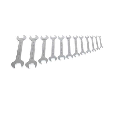 Gedore Set chiavi a bocca doppie, 12 pz, 6-34 mm, metrico, piatto, cromato opaco, 6-122 ISO
