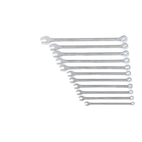 Gedore Set chiavi combinate, 11 pz, lunghe, SW 8-22 mm, angolate, 12 facce, profilo UD, Set chiavi 7 XL-0111