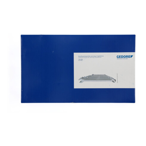 Gedore Set chiavi combinate, 11 pz, lunghe, SW 8-22 mm, angolate, 12 facce, profilo UD, Set chiavi 7 XL-0111