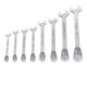 Gedore Set chiavi combinate a occhiello, 8 pezzi, SW 8-19 mm, piegate, 12 lati, profilo UD, set chiavi, 1 B-080-2