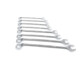 Gedore Set chiavi combinate a occhiello, 8 pezzi, SW 8-19 mm, piegate, 12 lati, profilo UD, set chiavi, 1 B-080-4