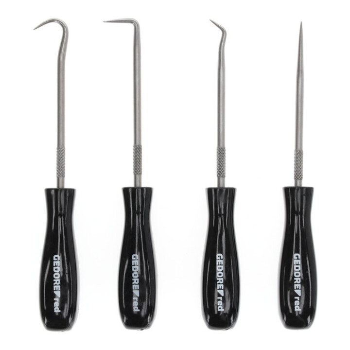 Gedore Set de crochets rouges pour le montage des joints toriques L.135mm 4tlg