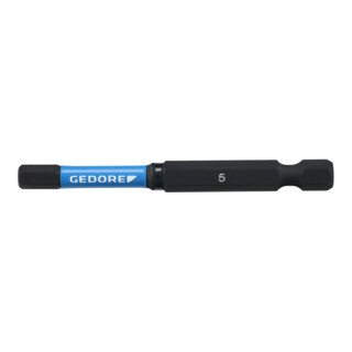 Gedore Set di bit a torsione esagonali IN 5 lunghezza 70 mm