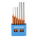 Gedore Set di cacciacotter con supporto in PVC, 6 pezzi, forma lunga, acciaio/verniciato, argento/rame-1
