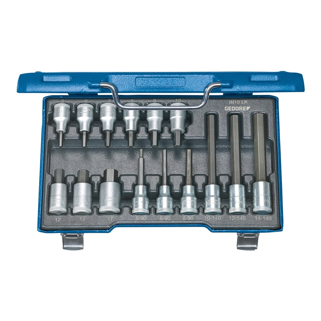 Gedore Set di cacciaviti 1/2" IN 19 LKM, 15pz., esagono incassato 5-17mm