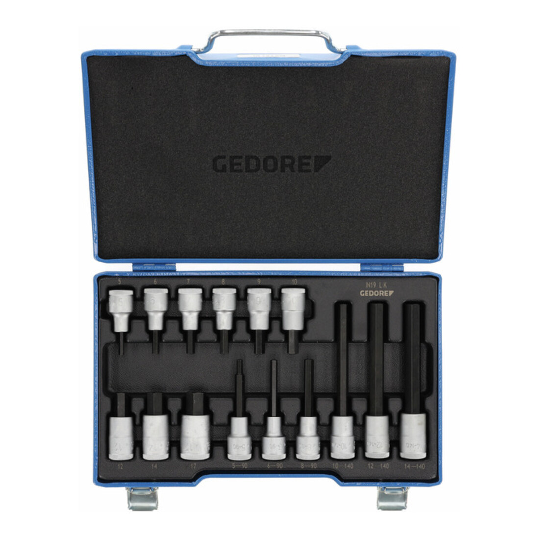 Gedore Set di cacciaviti 1/2" IN 19 LKM, 15pz., esagono incassato 5-17mm