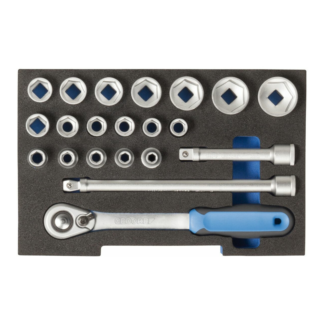 Gedore Set di chiavi a bussola 1/2" 1100 CT1-19 in 1/2 modulo L-BOXX 136