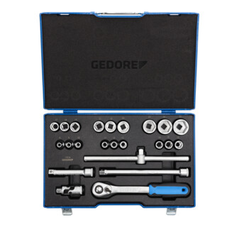 Gedore Set di chiavi a bussola 1/2" 19EMU-20, 23 pz., esagonali, 8-32mm